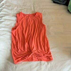 Athleta Orange Relaxed Tie Front Sleeveless Tank